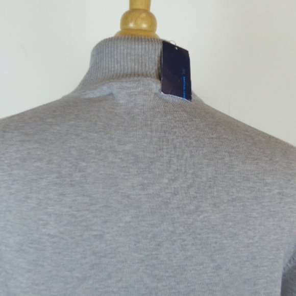 MATERIAL LONDON gray cotton.cardigan track sweater 2xl 46 chest NWT - Picture 4 of 7
